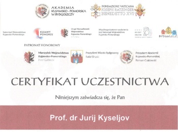 «ОДИН СВІТ – БАГАТО КУЛЬТУР»:  участь професора Юрія КИСЕЛЬОВА в міжнародному науковому конґресі